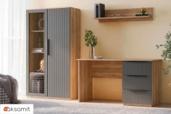 Набор мебели для детской Астория Дуб кастелло медовый / Графит софт - фото