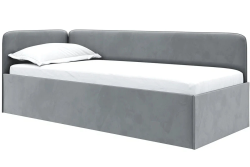 Кровать угловая Джеки с ПМ (122) 90х200 (Светло-серый/Newtone light grey) - фото