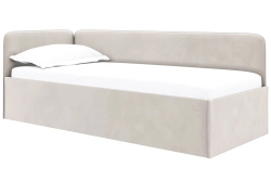 Кровать угловая Джеки с ПМ (122) 90х200 (Бежевый/Newtone light beige) - фото
